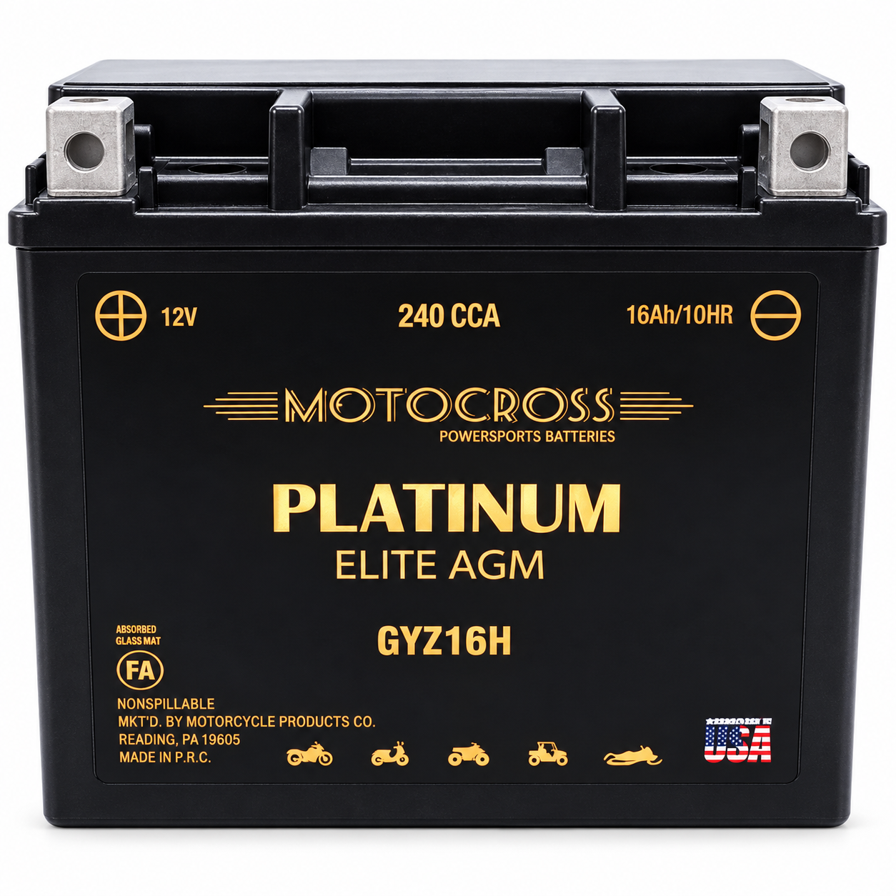 Motocross GYZ16H AGM Battery