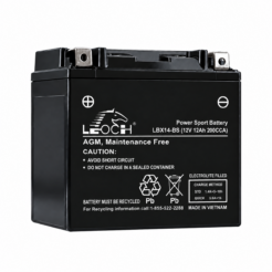 LBX14-BS AGM Motorcycle Battery